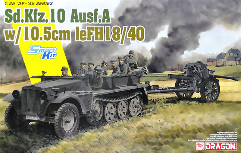 SdKfz 10 Ausf A Halftrack w/10.5cm LeFH18/40 Gun