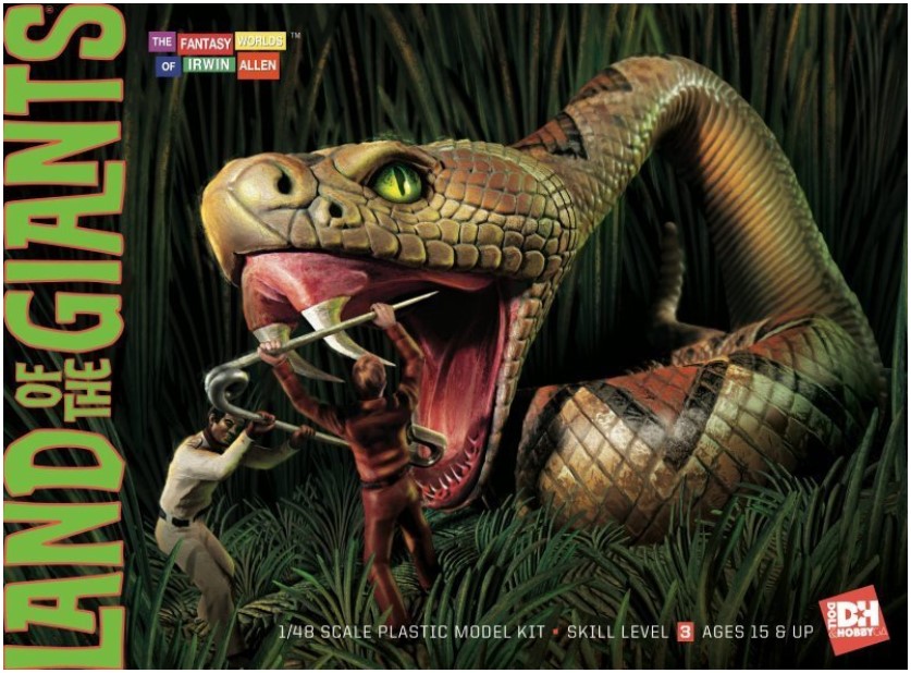 Doll and Hobby Land of the Giants: Snake Scene w/3 Figures & Base
