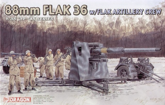 88mm Flak 36 with Flak Artillery Crew & Bonus Features