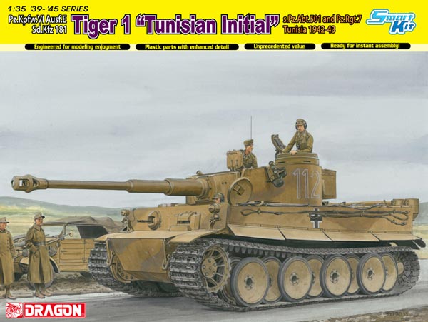 PzKpfw VI Ausf E SdKfz 181 Tiger I Tunisian Initial sPzAbt501 & PzRgt7 Tank Tunisia 1942-43