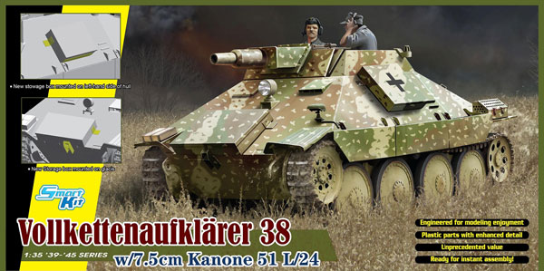 Vollkettenaufklaerer 38 Tank w/7.5cm Kanone 51 L/24 Gun