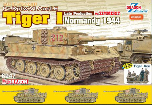 PzKpfw VI Ausf E Tiger I Late Production Tank Normandy 1944 w/Zimmerit