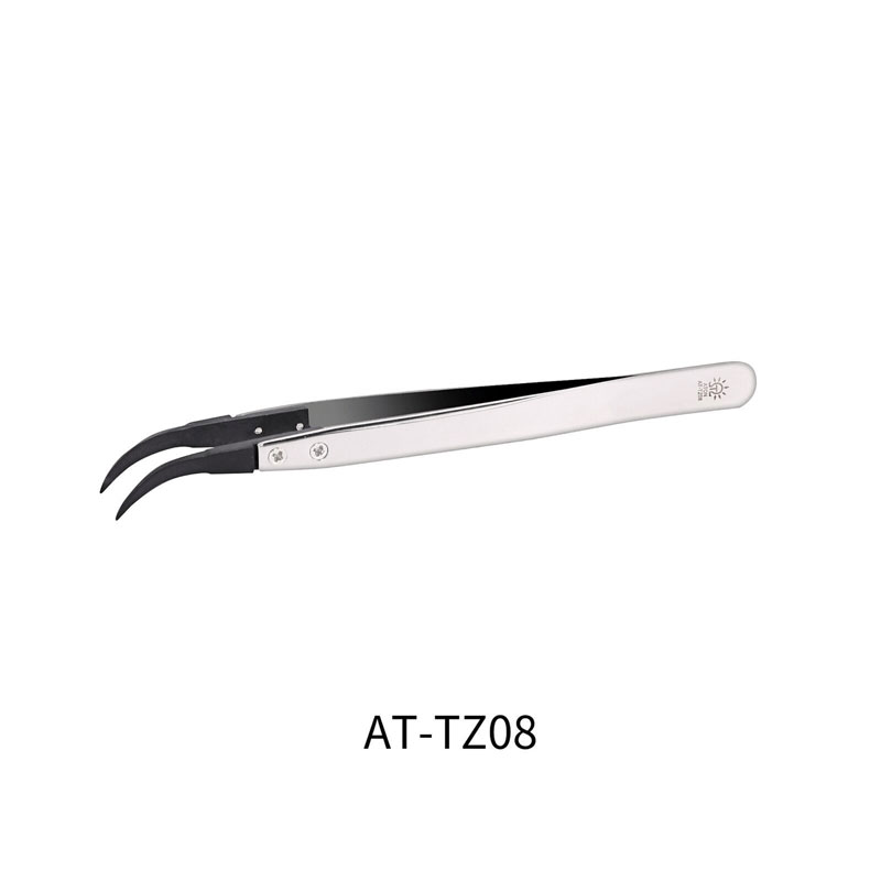 High Precision Stainless Steel Angled Tweezers