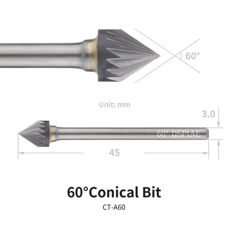 Dspiae 60 Degree Cone Shaped Bur