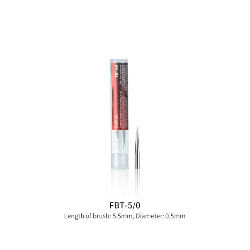 Dspiae Phoenix Plume: 5/0 Fine Detailing Brush Tips (3) for PTFB