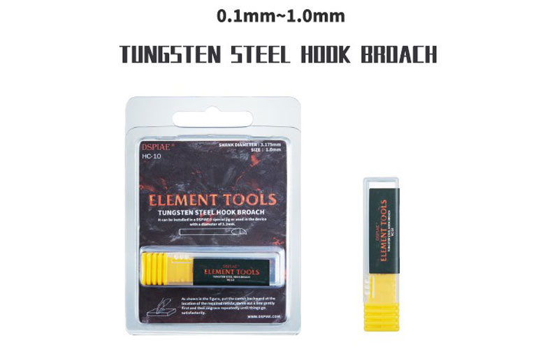 0.1MM Tungsten Steel Hook Broach Chisel 