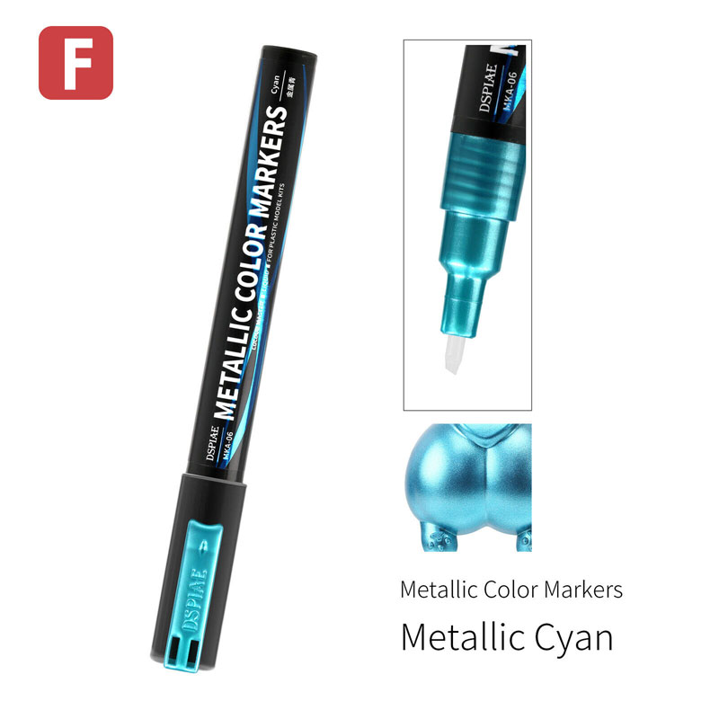 DSPIAE Super Metallic Color Markers - Metallic Cyan