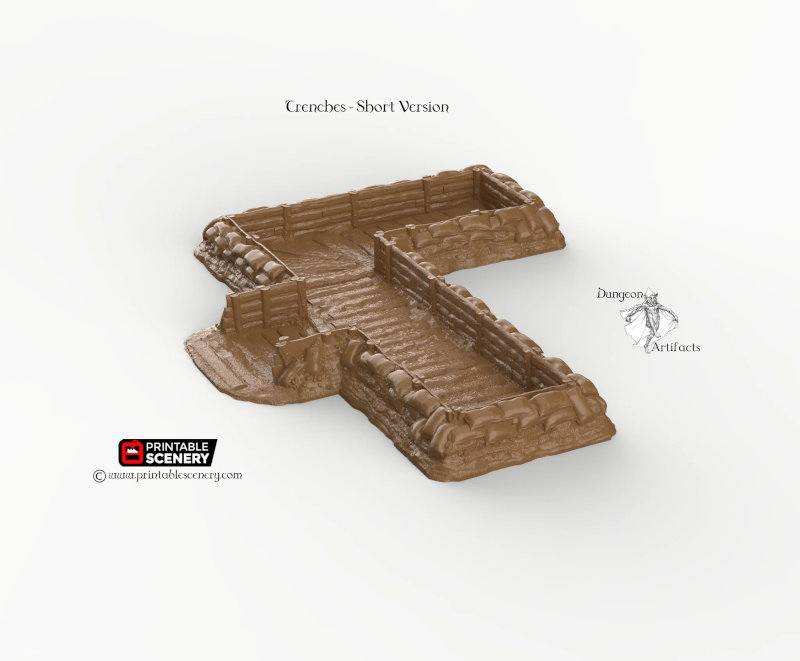 Trenches (Small) - Rampage - Printable Scenery