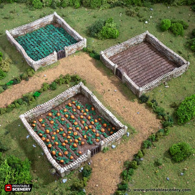 Farm Fields - King and Country - Printable Scenery