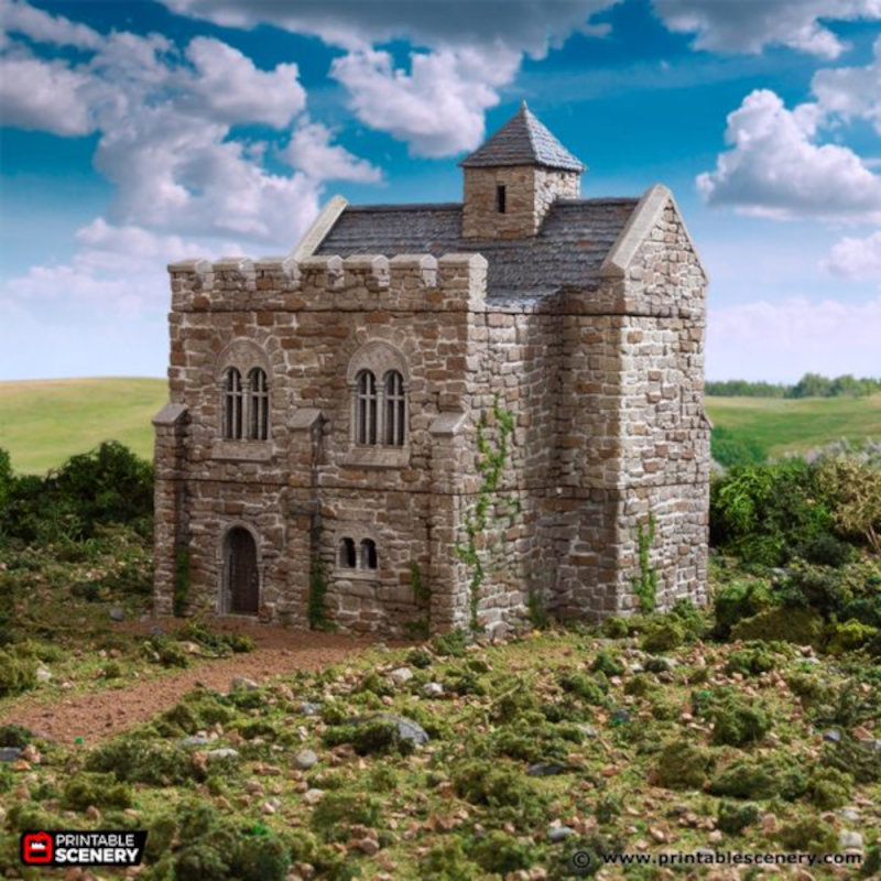 Norman Stone Keep - King and Country - Printable Scenery