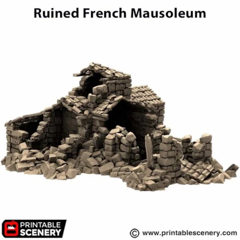 Ruined French Mausoleum - King and Country - Printable Scenery