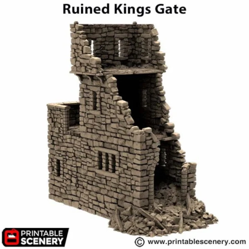 Ruined Kings Gate - King and Country - Printable Scenery