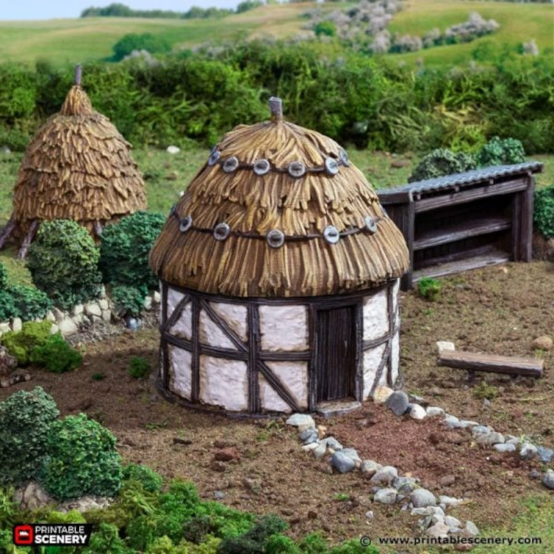 Small Round House - King and Country - Printable Scenery