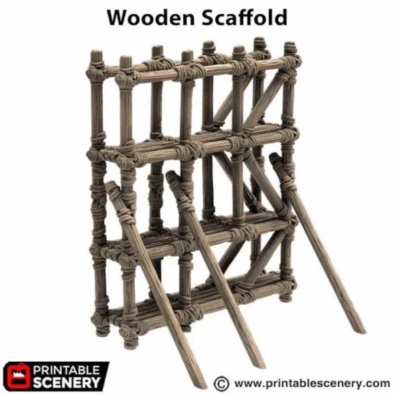 Wooden Scaffold - King and Country - Printable Scenery