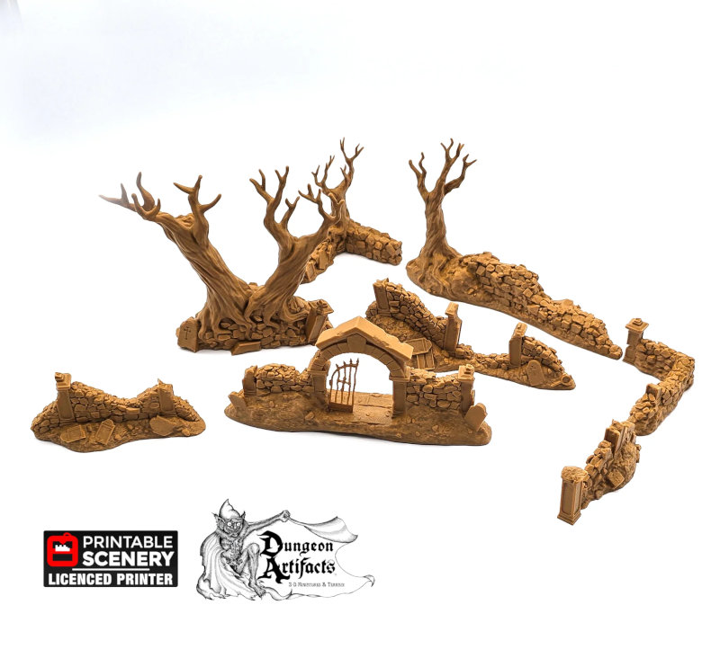 Hallowed Graveyard - Shadowfey Wilds - Printable Scenery