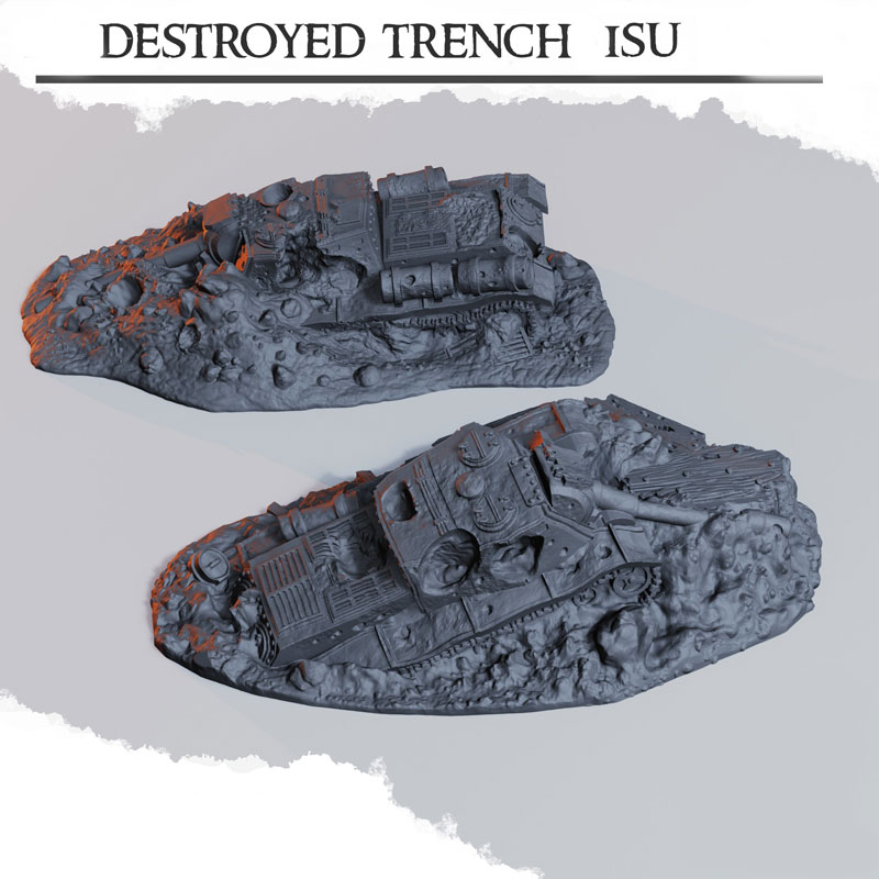 Destroyed Trench ISU Tank Destroyers - Diceverse