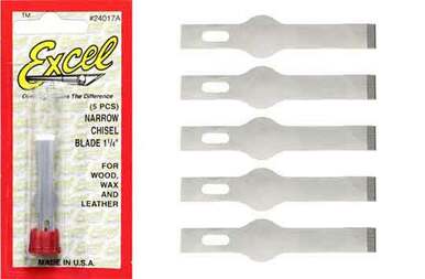 No.17A 1/4in Narrow Chisel Edge Blades (5)