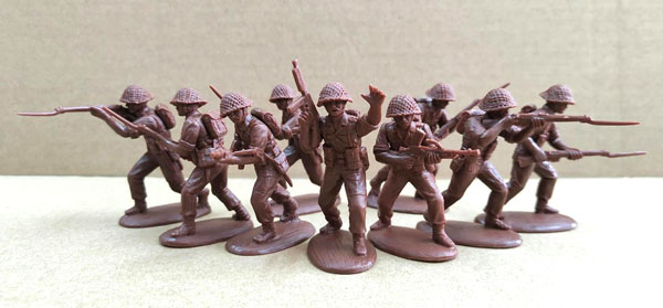 WWII Pacific War British at Far East: Rifles Assault Section (Mk III Turtle Helmets)