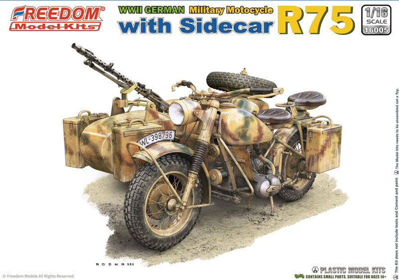 German R75 Military Motorcycle w/Side Car