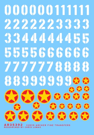 North Vietnamese Army (NVA) Generic Turret Numbers & Insignias
