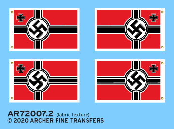 German Naval Ensigns Fabric Texture Applique