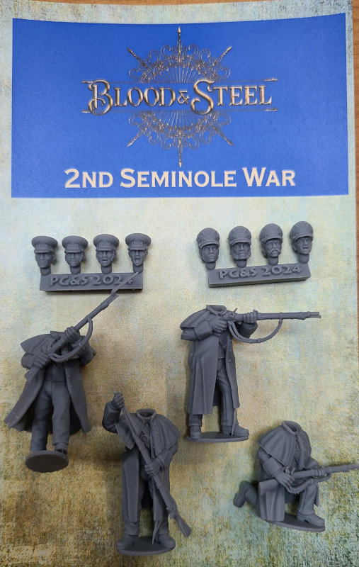 Blood & Steel - US Army or Marine in Greatcoats Set B: 2nd Seminole War