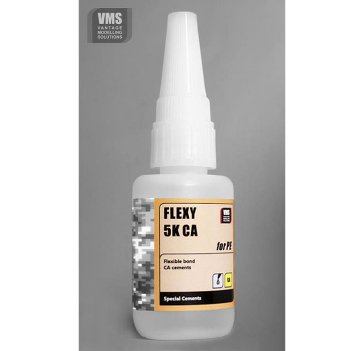VMS Flexy 5K CA Glue for Photo-Etched 25mL (NEW PIN IN CAP BOTTLE)
