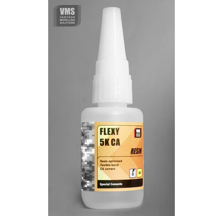 VMS Flexy 5K CA Contact Adhesive for RESIN Parts and Models (NEW PIN IN CAP BOTTLE)
