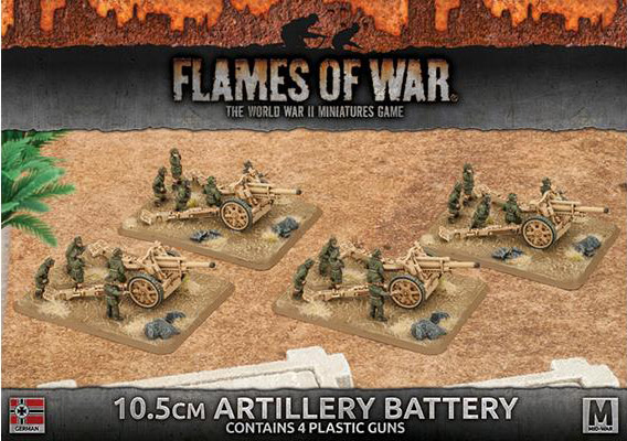 10.5cm Artillery Battery (x4) (Plastic)