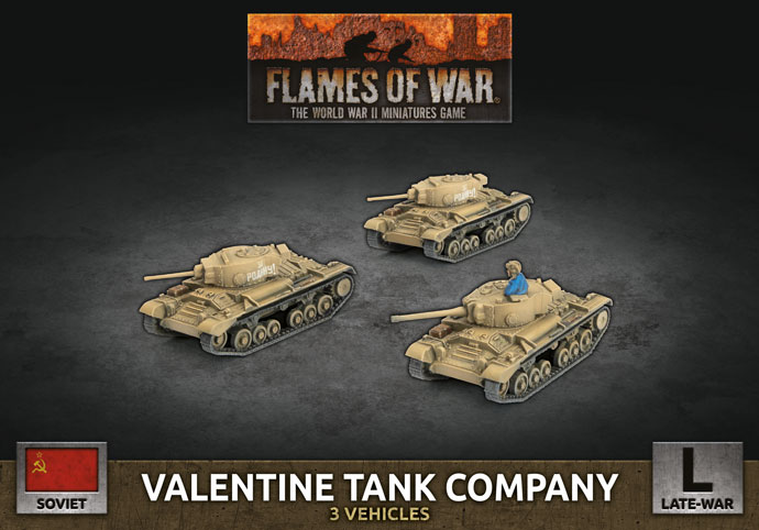 WWII Soviet Valentine Tank Company (Plastic)