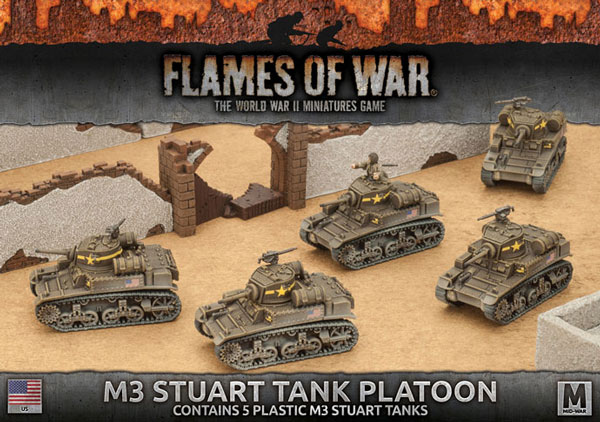 M3 Stuart Light Tank Platoon (Plastic)
