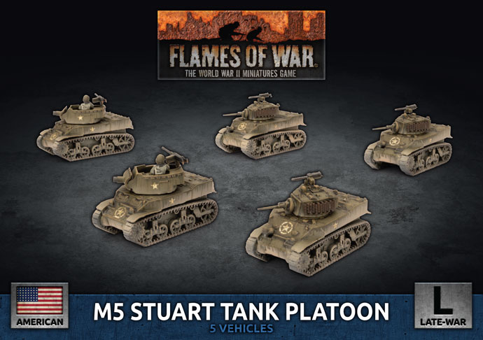 WWII US M5 Stuart Light Tank Platoon (Plastic)