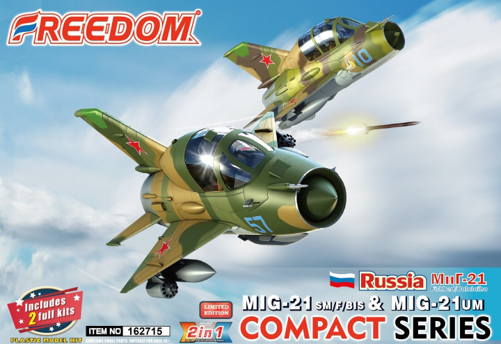 Compact Series - Russian MiG-21SM/F/bis & MiG-21UM Fishbed [2 kits]
