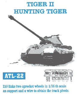 Tiger II Hunting Tiger Early Track Set (210 Links & 2 Sprocket Wheels)