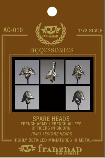 Spare Heads French Army/Allies: Officers in Bicorn