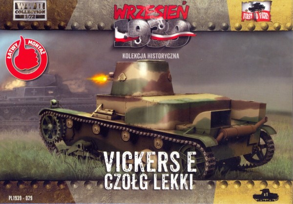 WWII Vickers E Polish Light Tank w/Single Turret