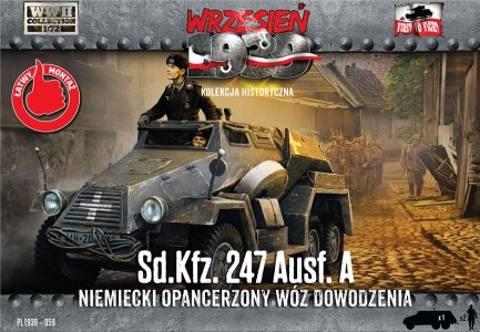 WWII SdKfz 247 Ausf A German Command Armored Car w/2 Crew