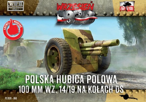 WWII Skoda 100mm wz 14/19 Polish Howitzer on DS Wheels