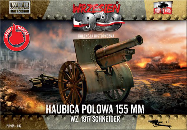 WWII 155mm wz1917 Schneider Field Howitzer