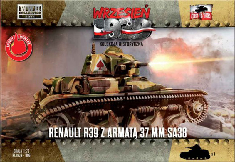 WWII Renault R39 Tank w/37mm SA38 Gun