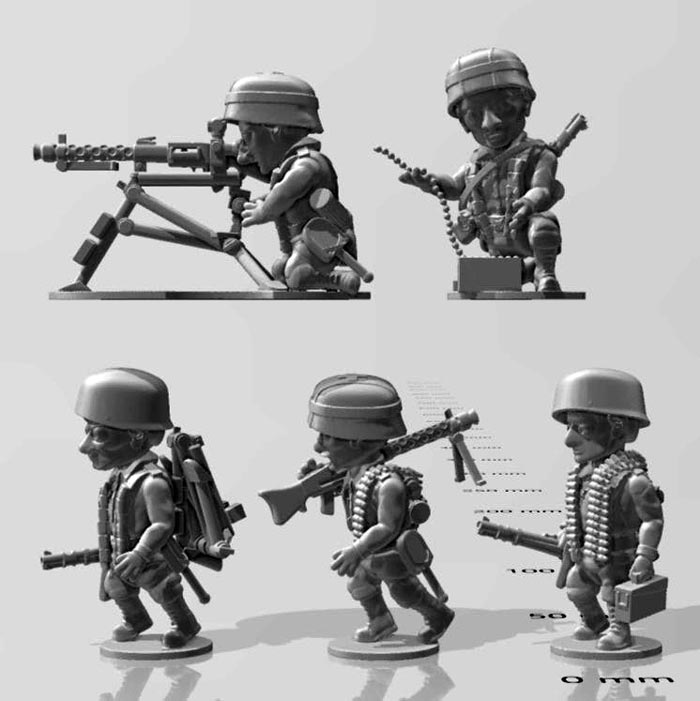 ToonKrieg German Fallschirmjager Heavy MG