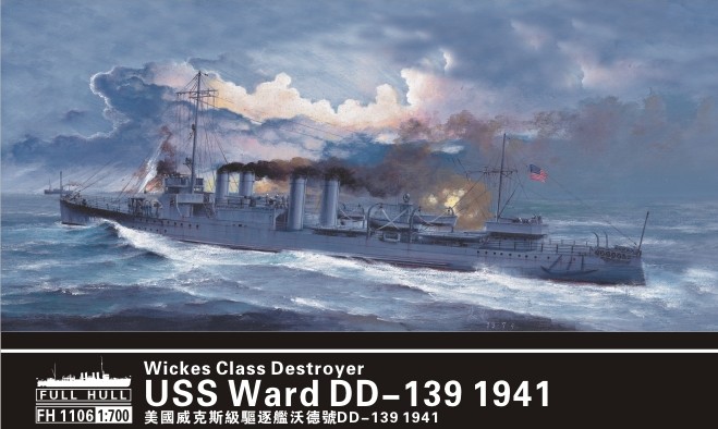 USS Ward DD139 Wickes Class Destroyer 1941