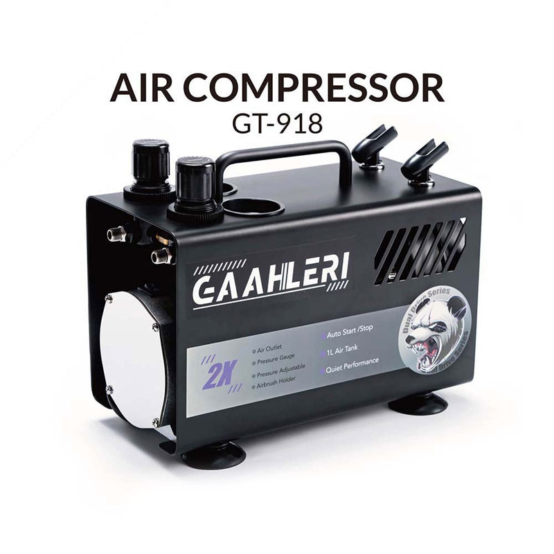 Gaahleri Dual Drive Series Airbrush Kit Compressor GT-918