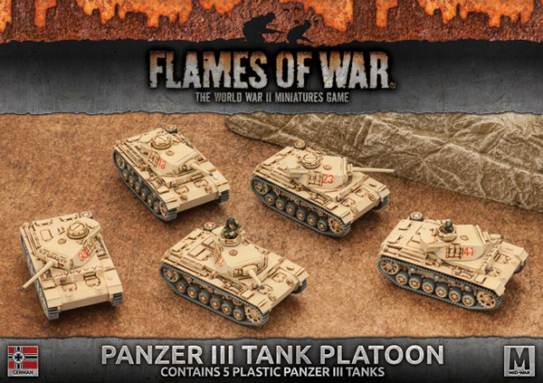 Panzer III Tank Platoon (x5) (Plastic)