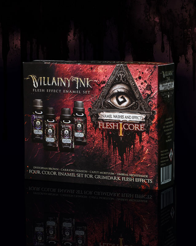 Grimdark Compendium Villainy Ink Enamel Flesh Core Set I
