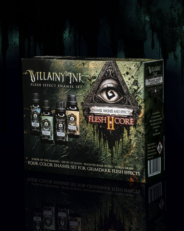 Grimdark Compendium Villainy Ink Enamel Flesh Core Set 2