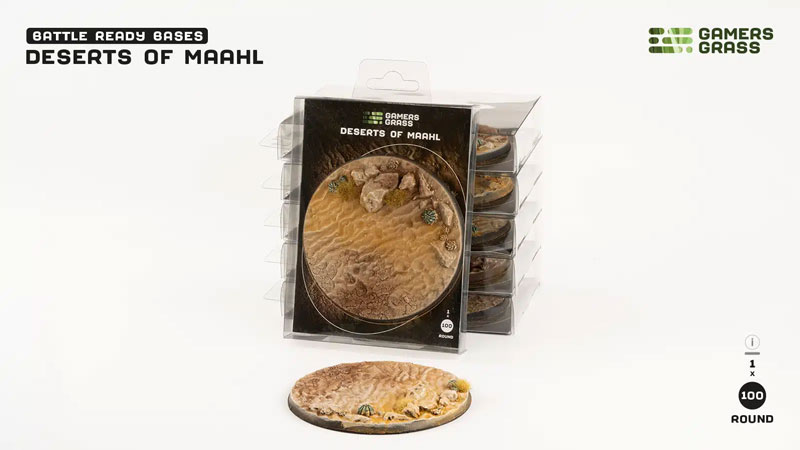 Gamers Grass Battle Ready Bases - Deserts of Maahl, 100mm (x1)