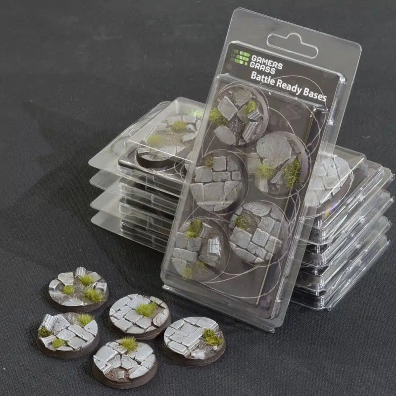 Gamers Grass Battle Ready Bases - Temple Bases, Round 40mm (x5)