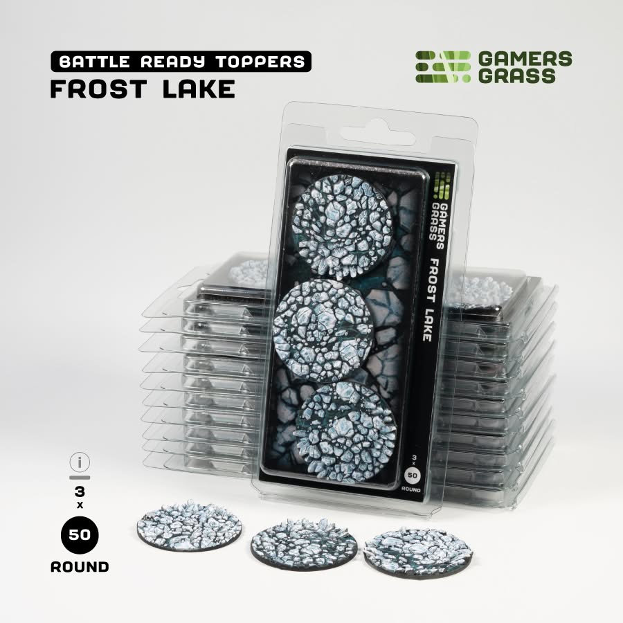 Gamers Grass Battle Ready Toppers - Frost Lake Round 50mm (x3)