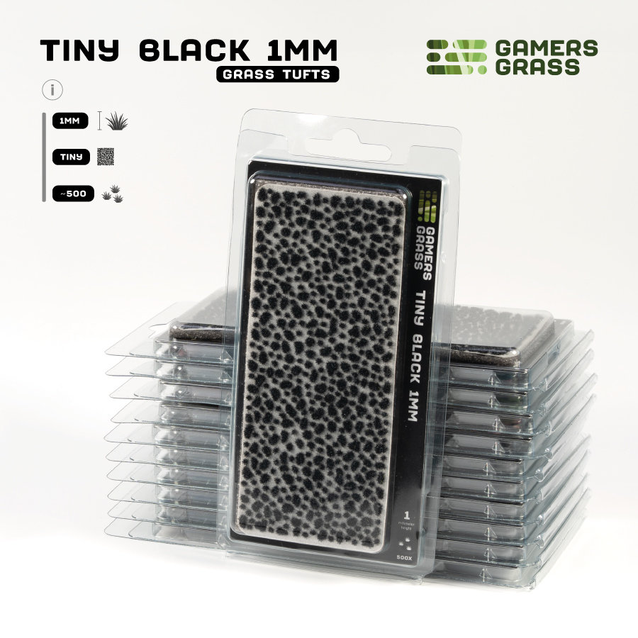 Gamers Grass Grass Tufts - Tiny Black 1mm